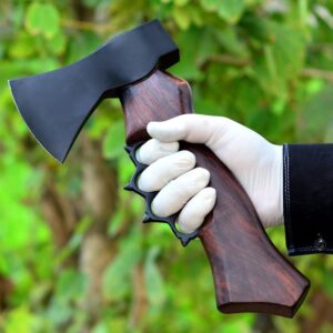 Mini Axe Custom Handmade Carbon Steel Rose Wood Handle Axe