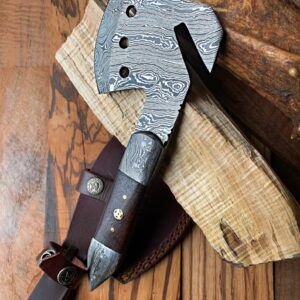 Damascus Steel Mini Axe Custom Handmade Best Quality Wood Handle
